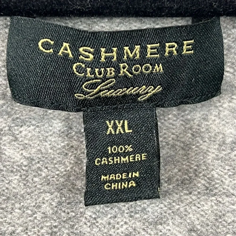 Club Room Macy's V-Neck Gray Cashmere Sweater